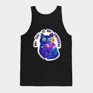 My cat is my universe Tank Top